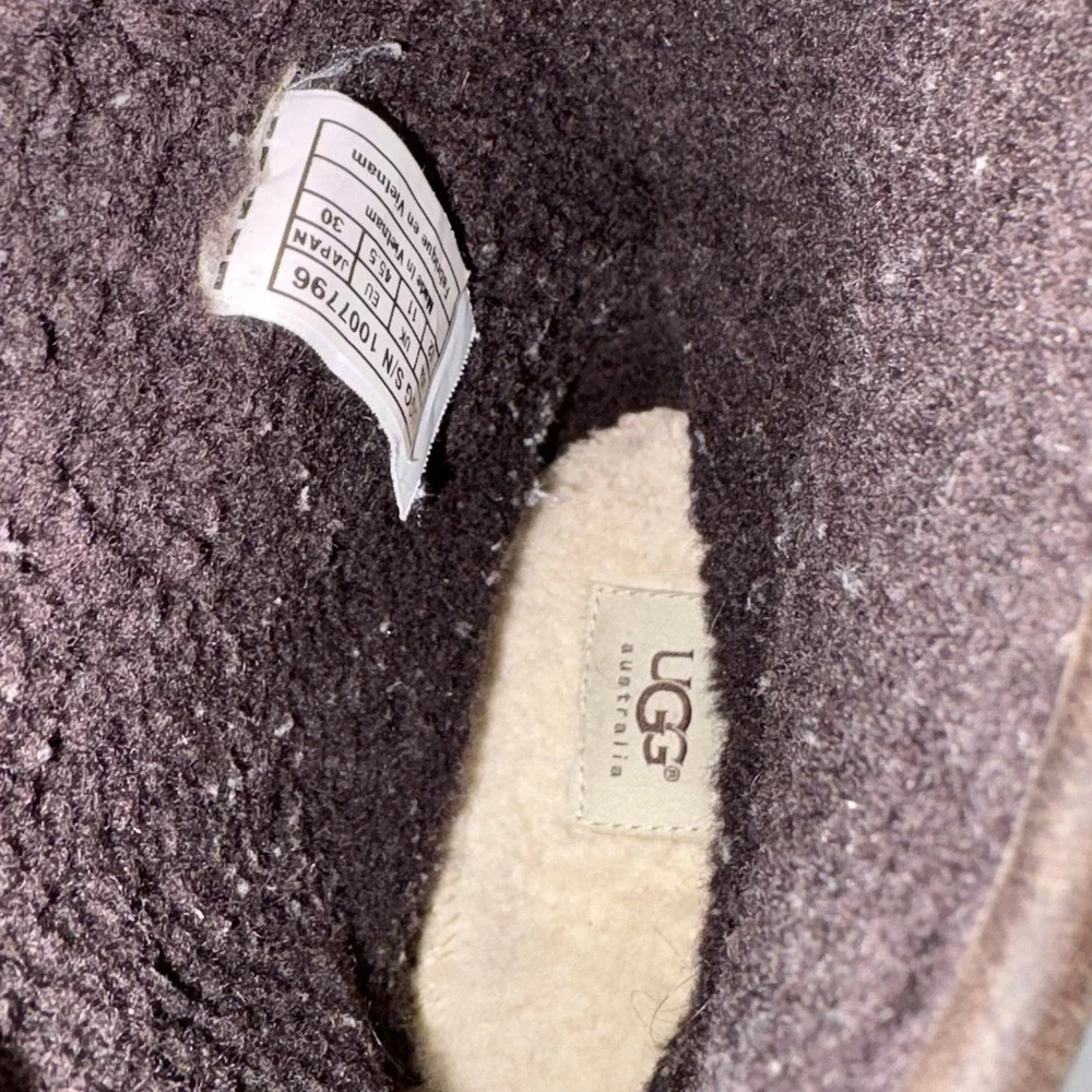 Ugg Foerster Sheepskin Leather Boots Mens 12 Suede Waterproof Wool Lined 1007796